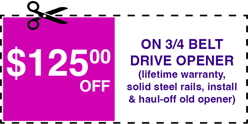 125 off garage door opener Garden City
