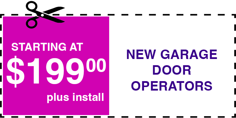 199 new garage door operators Garden City