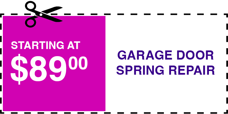 89 garage door SPRING repair Garden City